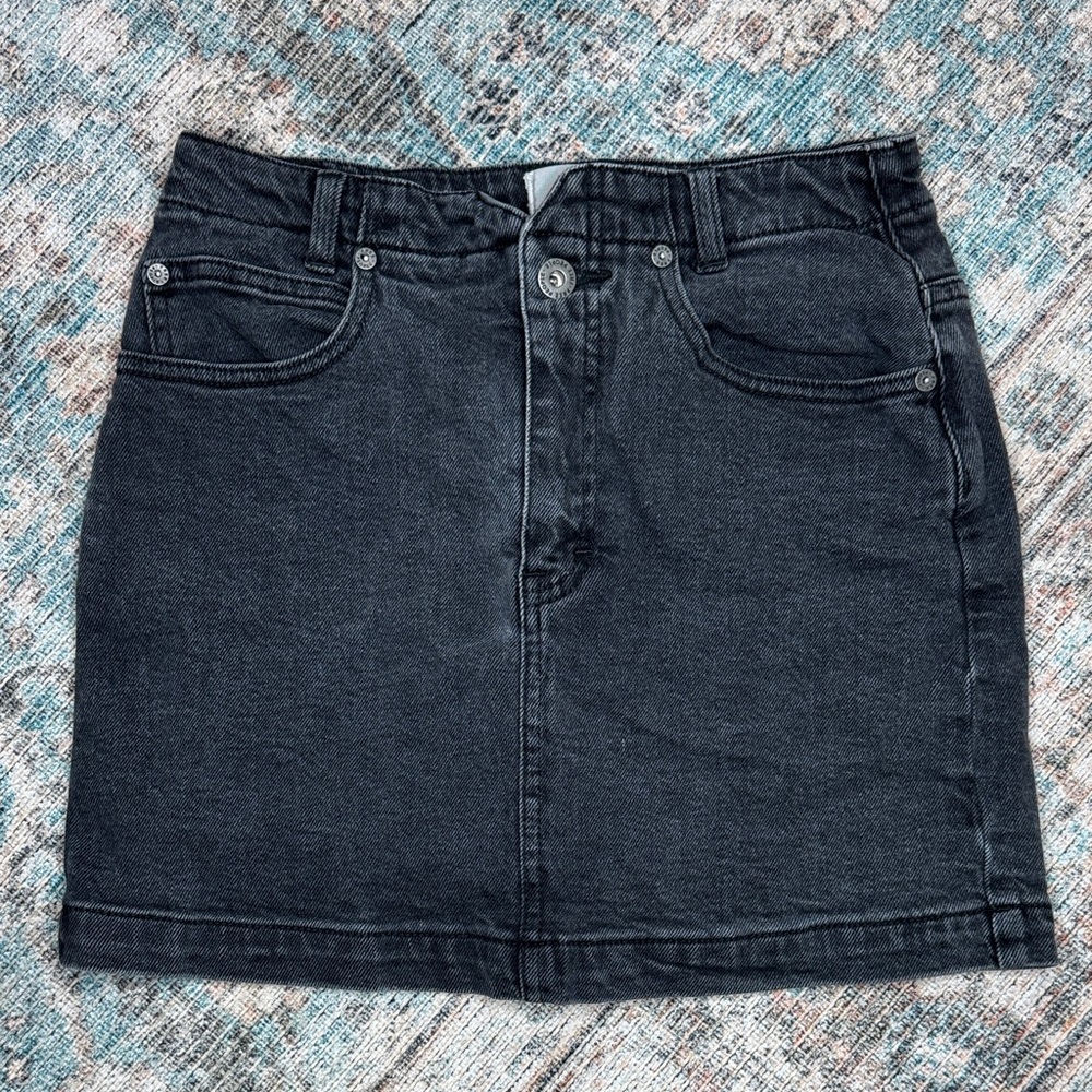 We the Free Classic Black Denim Mini Skirt size 26 / 2